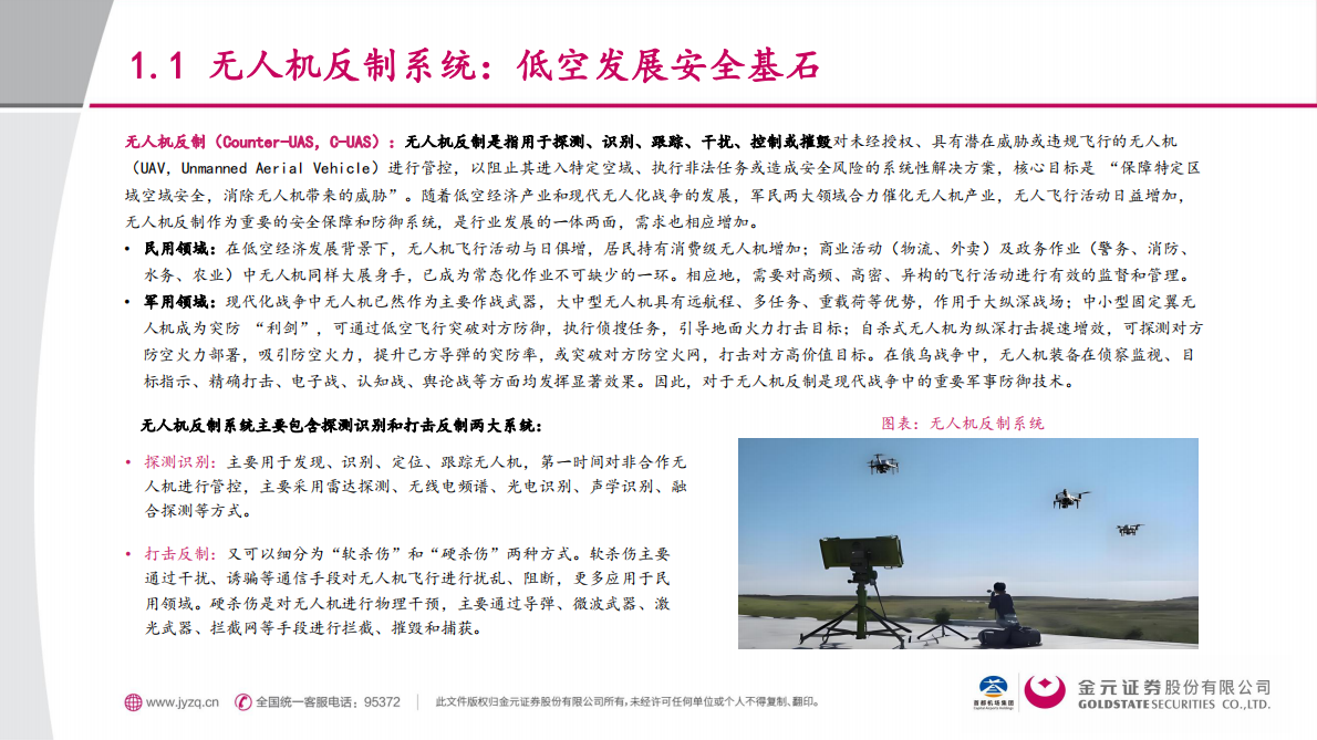 金元证券：交通运输行业深度报告：无人机反制系统——奠定低空经济安全发展之基石 第4页