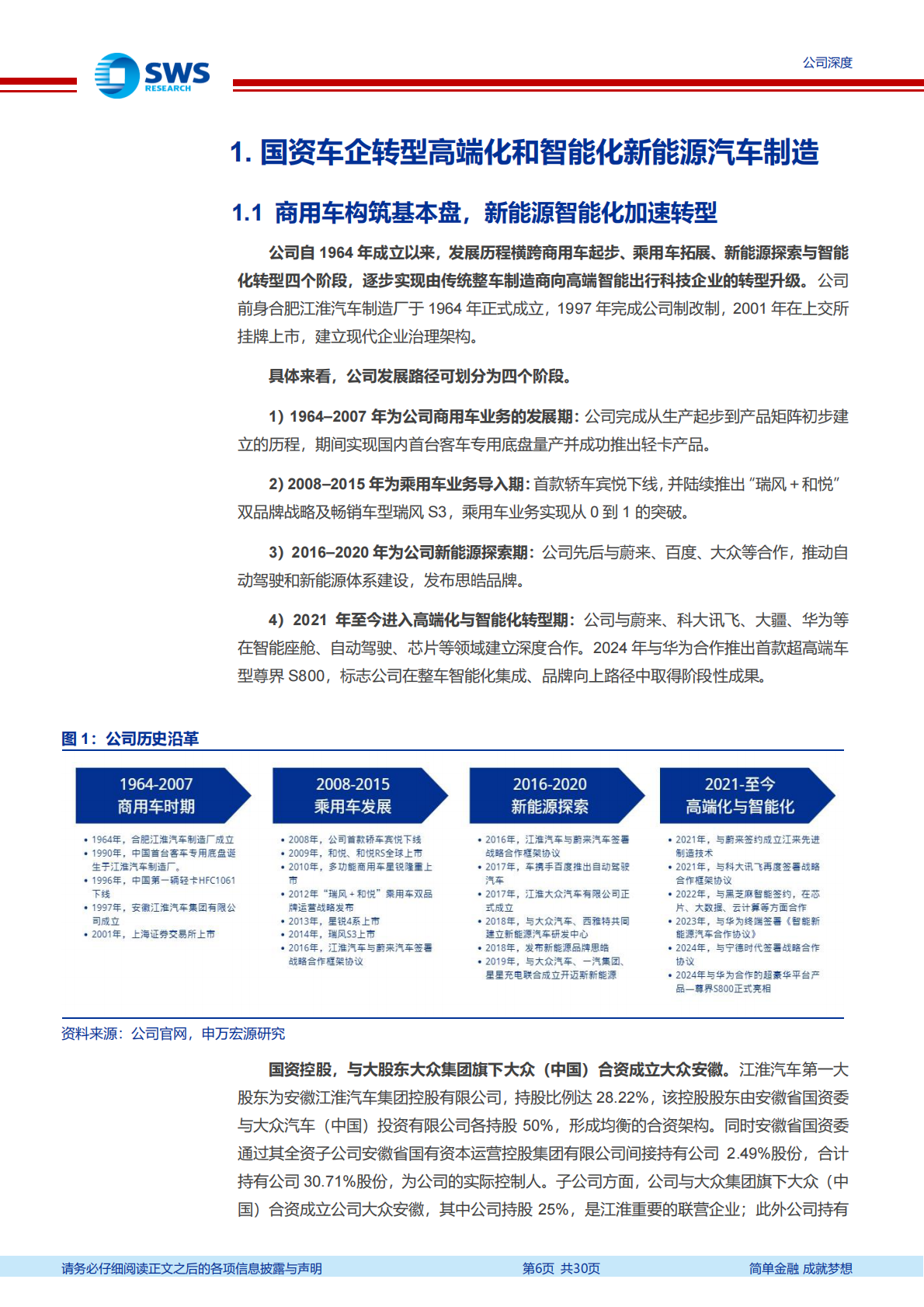 申万宏源：2025江淮汽车研究报告：商用车和乘用车双轮驱动，华为赋能开启新腾飞 第6页