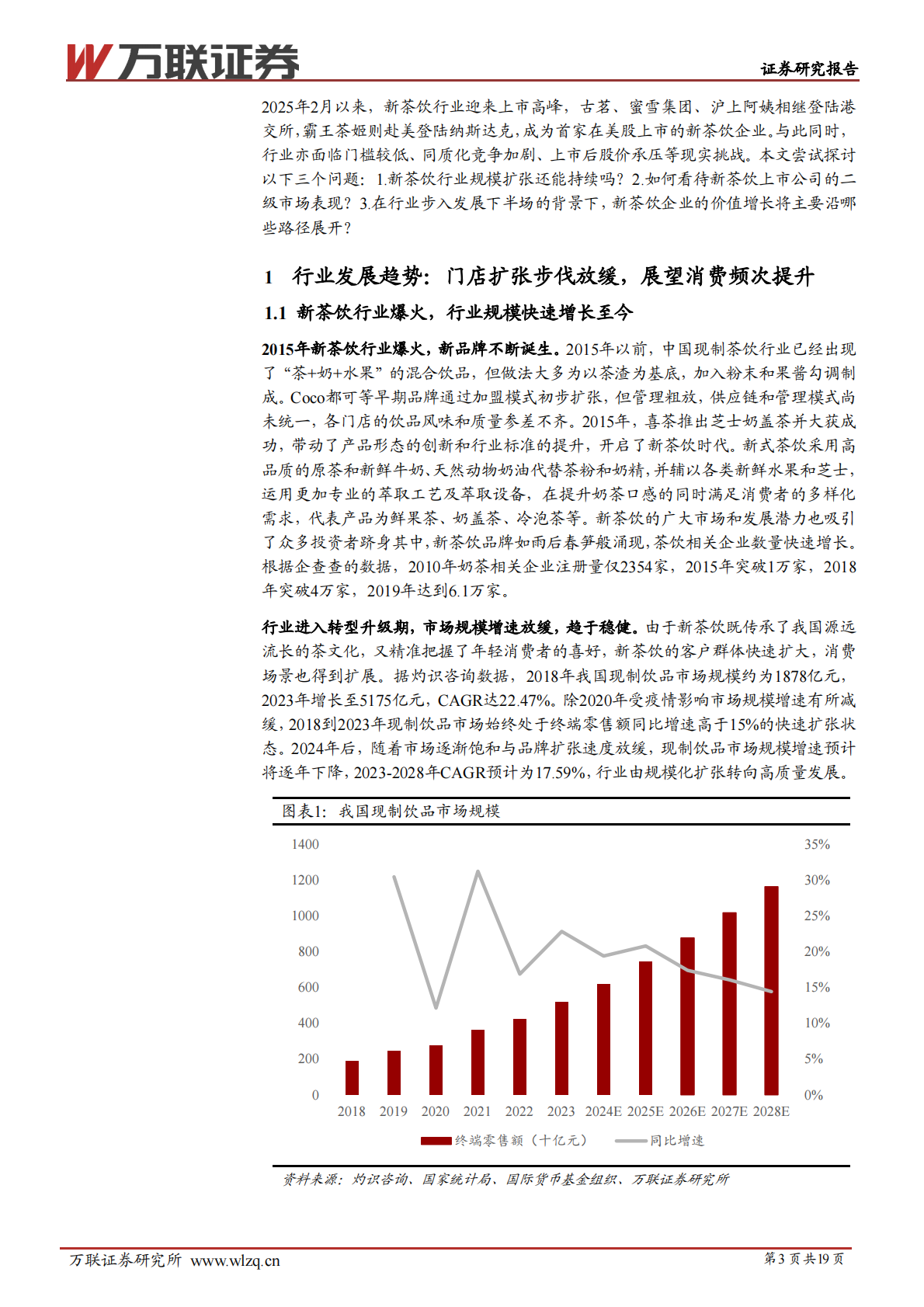 万联证券：现制饮品行业系列报告二，从“规模之战”到“价值之锚” 第3页