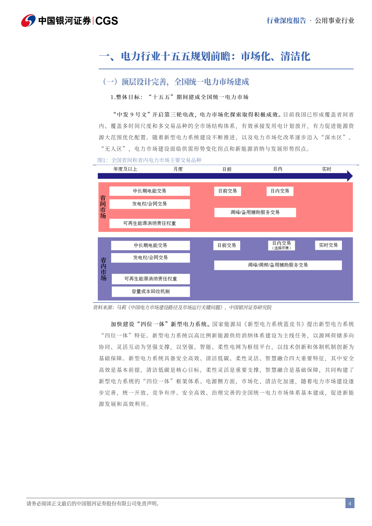 中国银河：电力行业十五五规划前瞻：建成统一电力市场，赋能新型电力系统 第4页