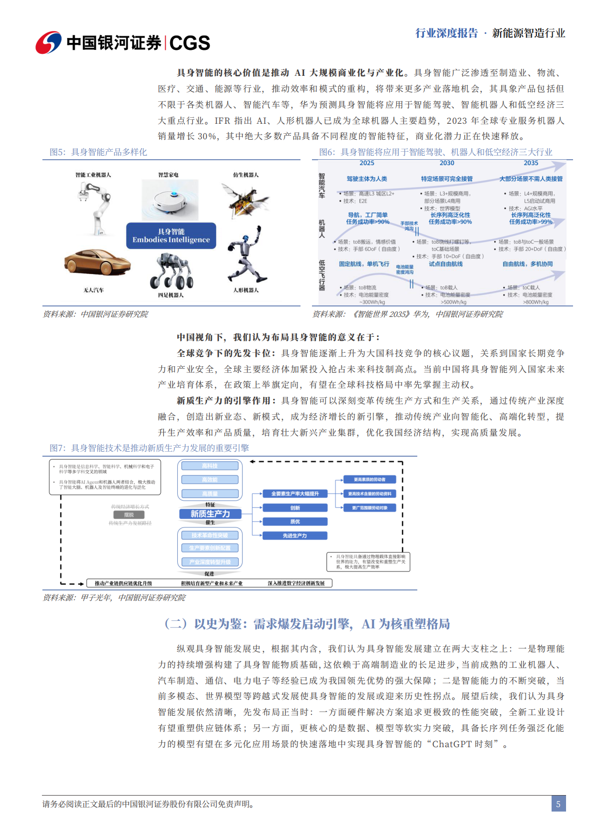 中国银河证券：新能源智造行业“十五五”专题报告：具身智能天高海阔，人形破晓塑新局 第5页