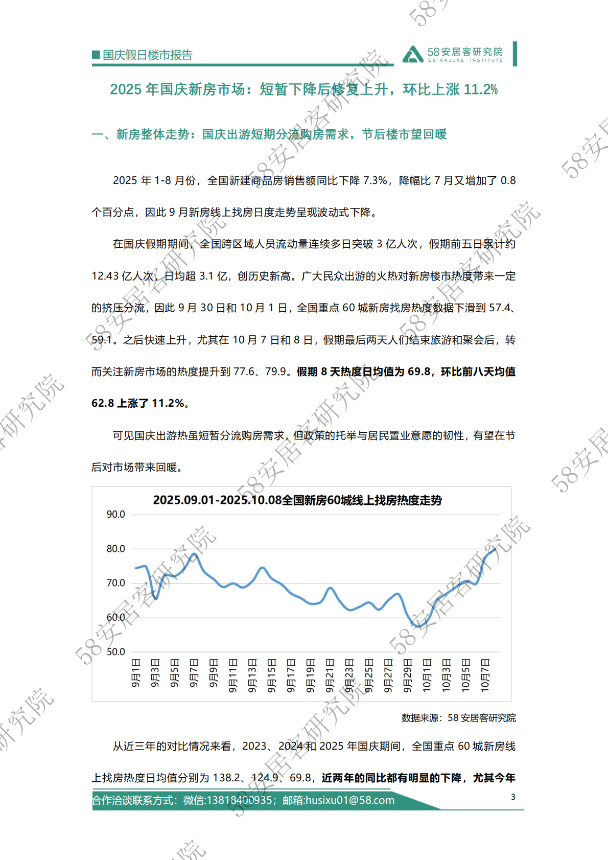 58安居客研究院：2025年国庆假日楼市报告 第3页
