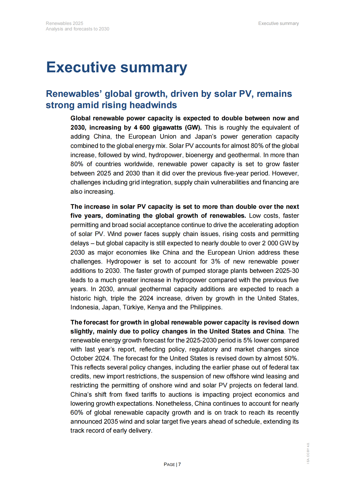 IEA国际能源署：2025年可再生能源报告-分析和预测至2030（英文版） 第7页