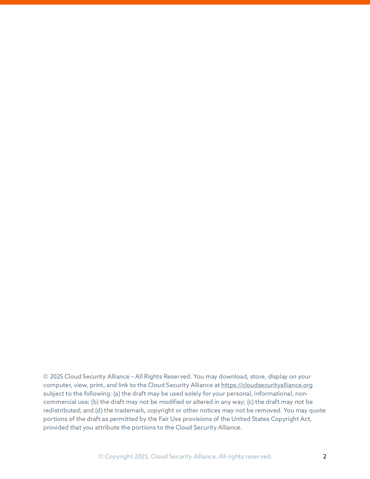 CSA GCR云安全联盟：2025年云与AI安全状况调查报告（英文版） 第2页