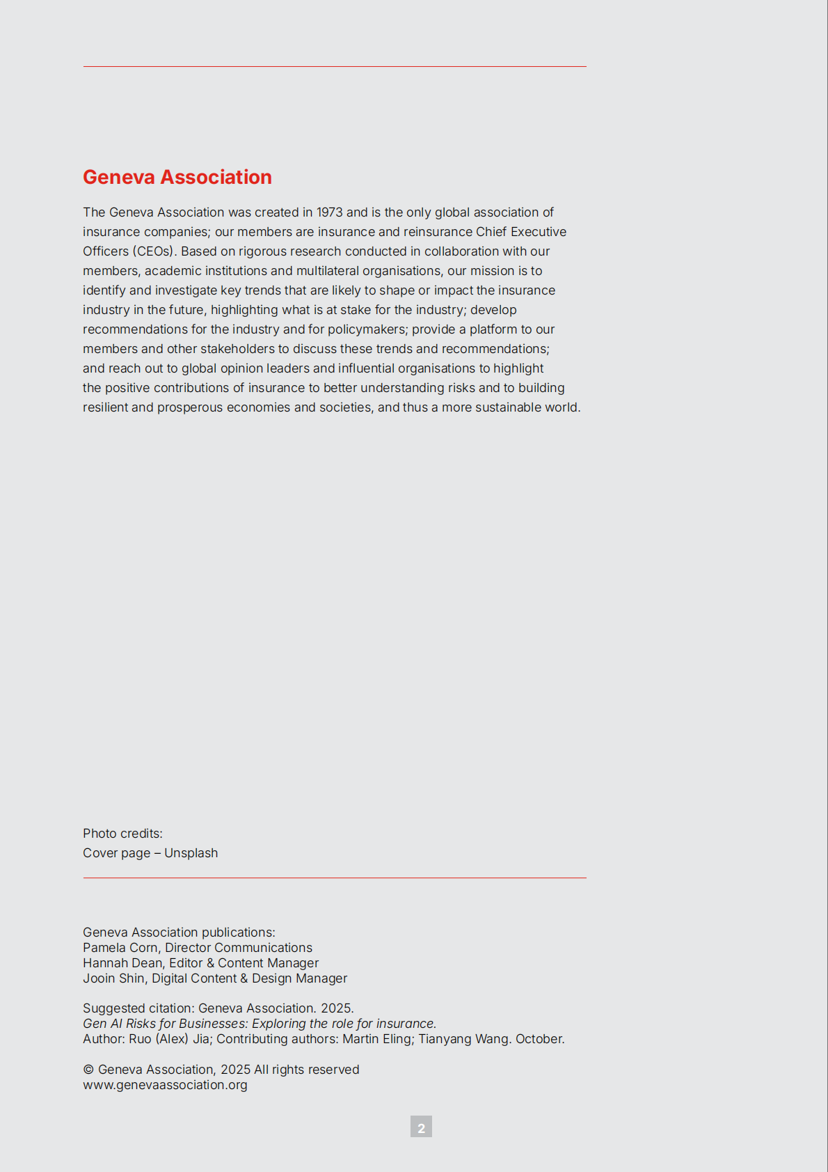 日内瓦协会：2025年企业生成式AI风险：保险业的作用研究报告（英文版） 第4页