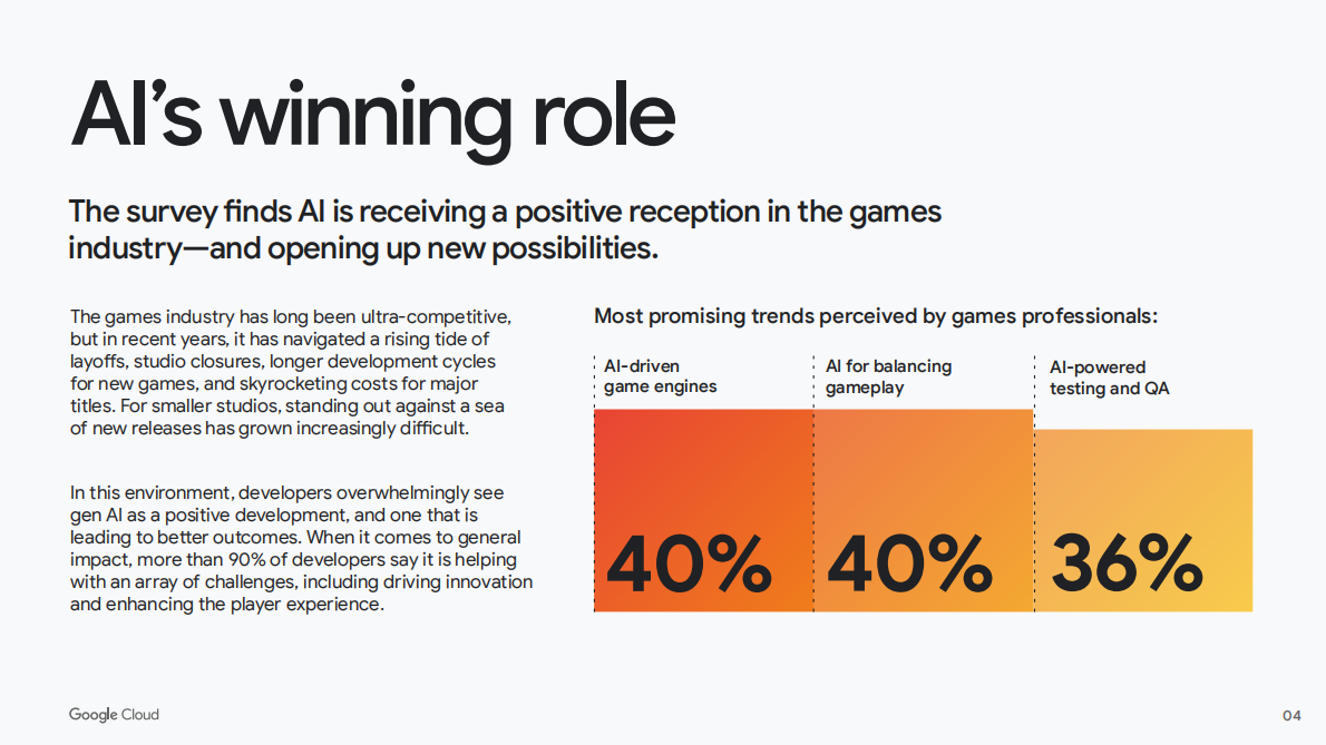 谷歌云：2025年人工智能赋能游戏产业：生成式AI驱动新一代游戏研发研究报告（英文版） 第4页