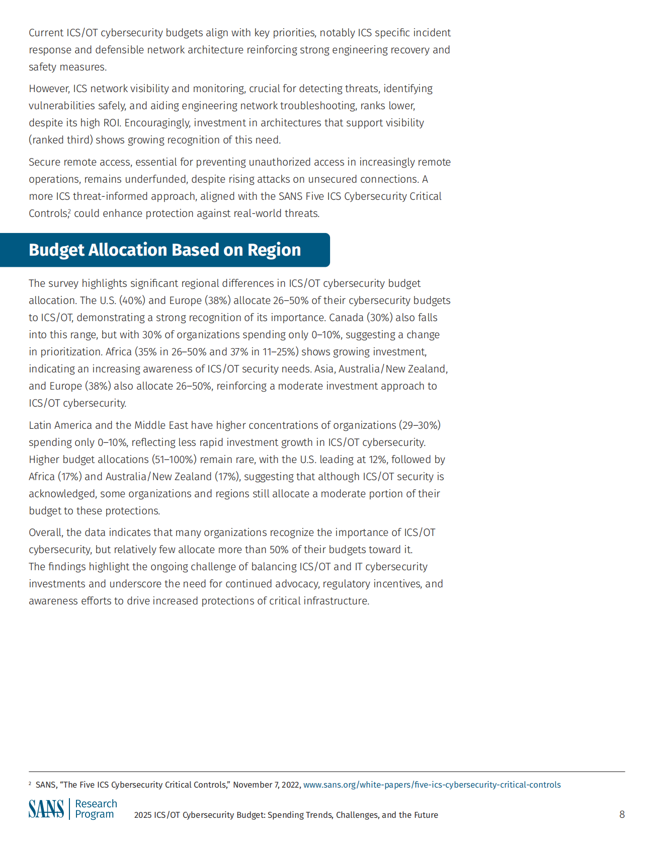2025年ICS&OT网络安全预算（英文） 第8页