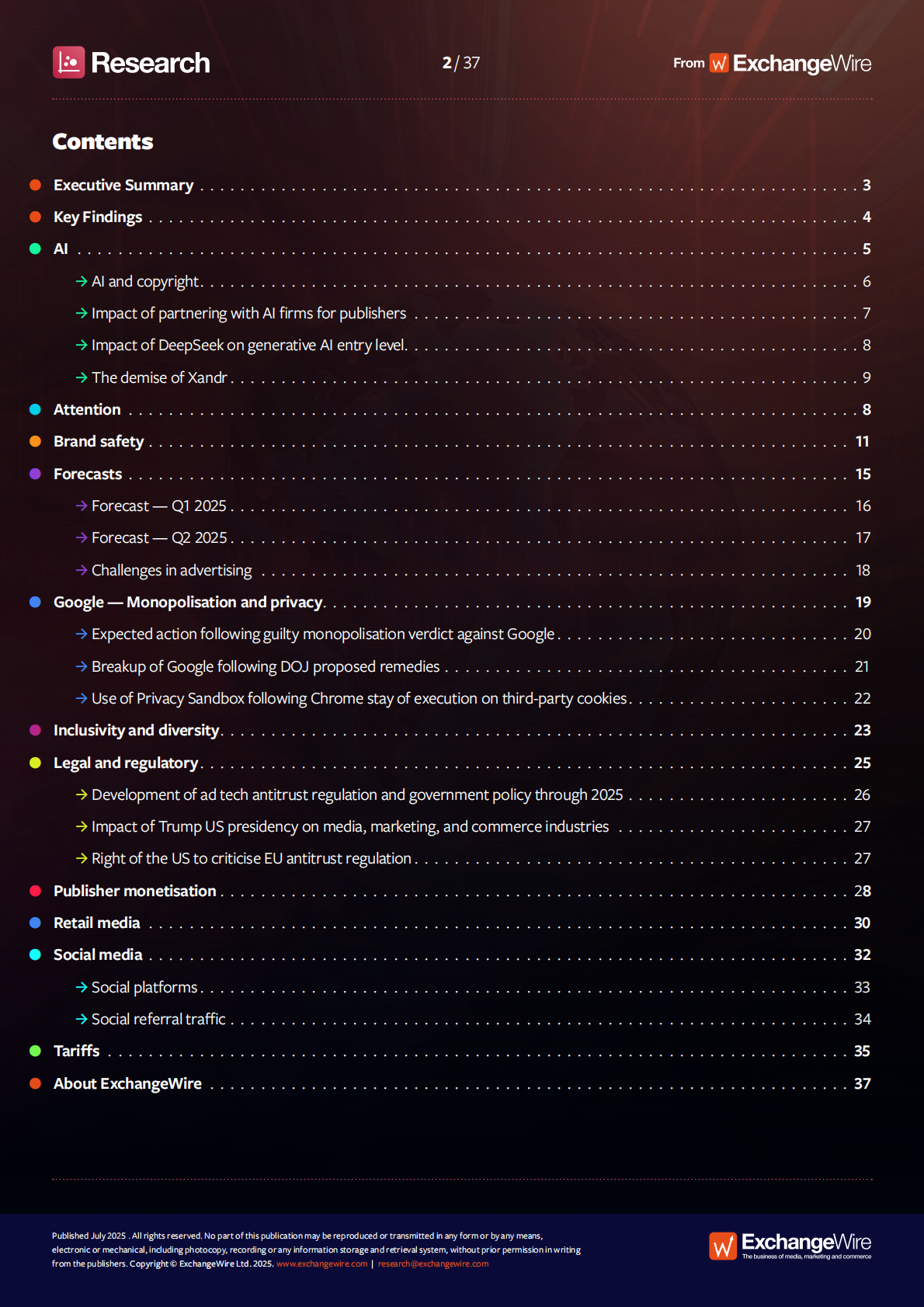 ExchangeWire：2025年全球上半年传媒行业动向报告（英文版） 第2页