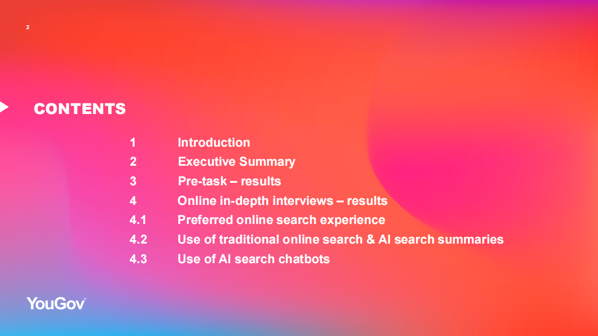 英国通信管理局YouGov：2025年生成式AI搜索用户体验定性研究报告（英文版） 第2页