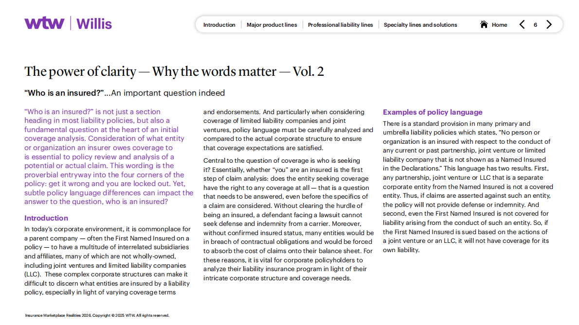 韦莱韬悦（WTW）：2026年保险市场全景分析报告（英文版） 第6页