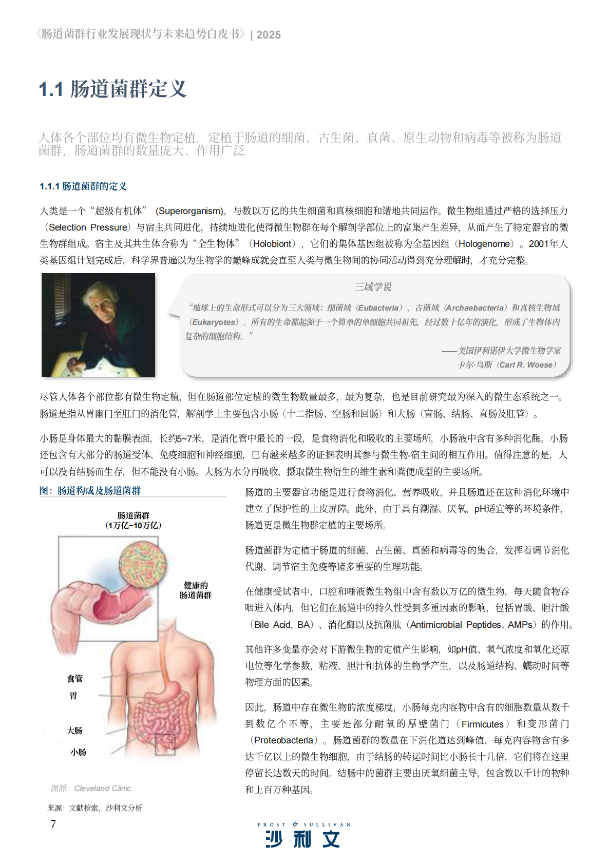 沙利文：2025年肠道菌群行业发展现状与未来趋势白皮书 第7页