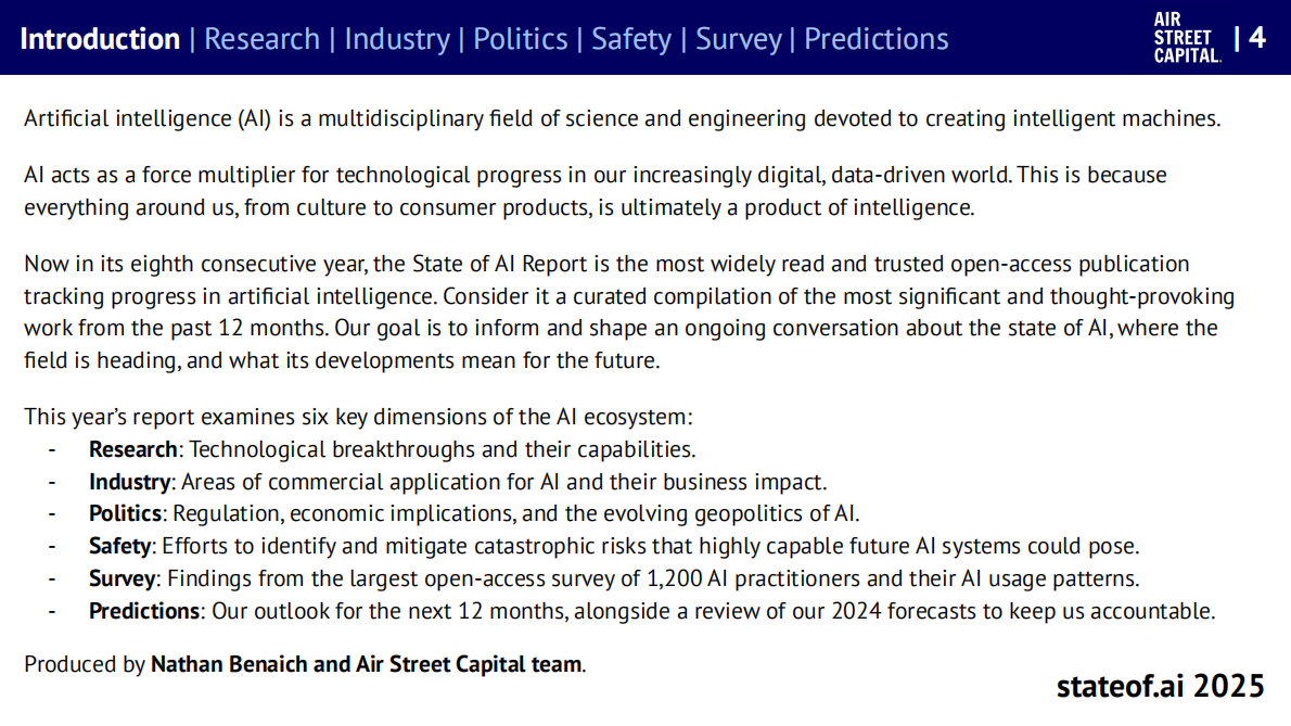 Air Street Capital：2025年人工智能现状报告（英文版） 第5页