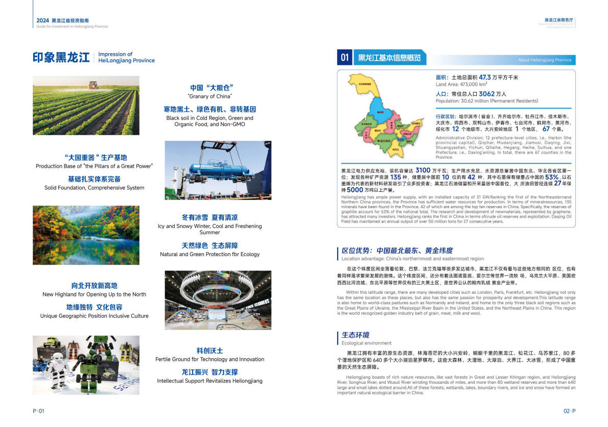 黑龙江省商务厅：2024年黑龙江省投资指南 第3页
