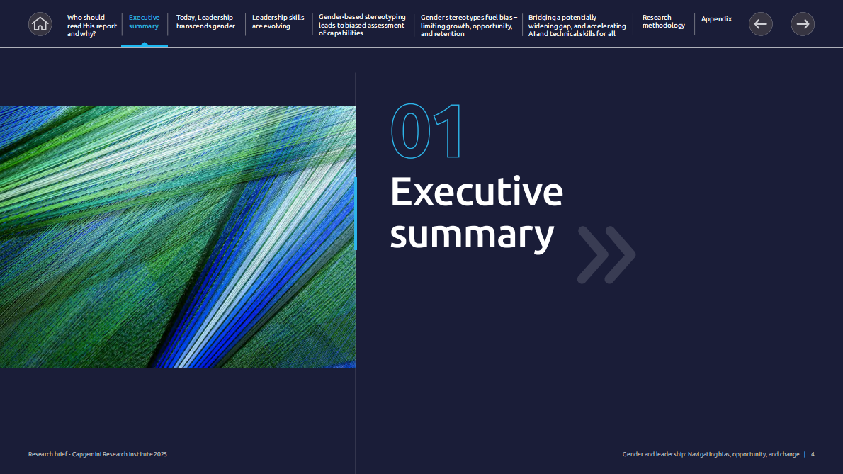 凯捷Capgemini：2025年性别与领导力：驾驭偏见、机遇和变革报告-技术技能和包容性正在塑造领导力的未来（英文版） 第4页