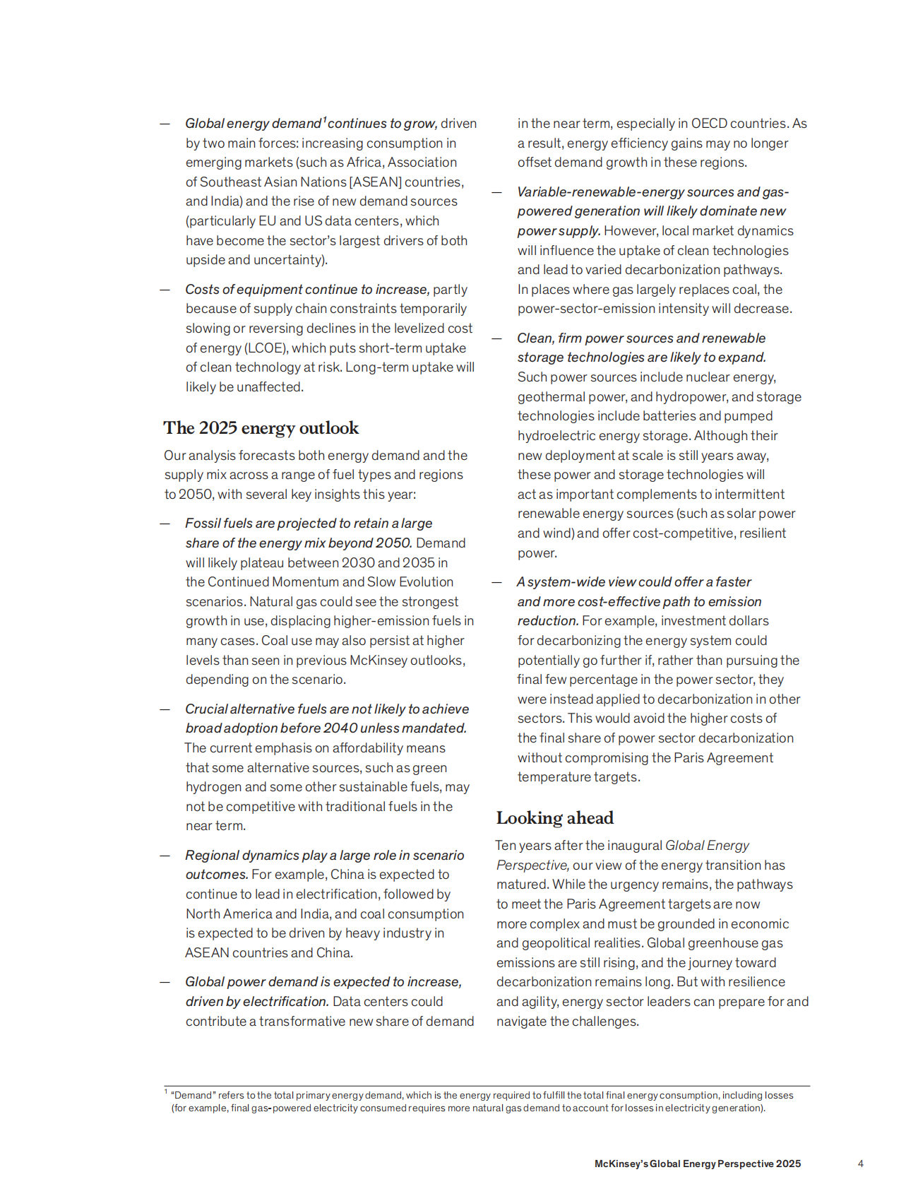 麦肯锡：2025年全球能源展望报告（英文版） 第6页