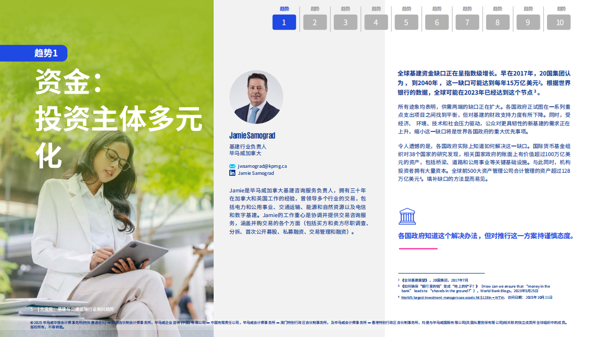 毕马威：2025年大变局：基建与交通运输行业新兴趋势报告 第5页