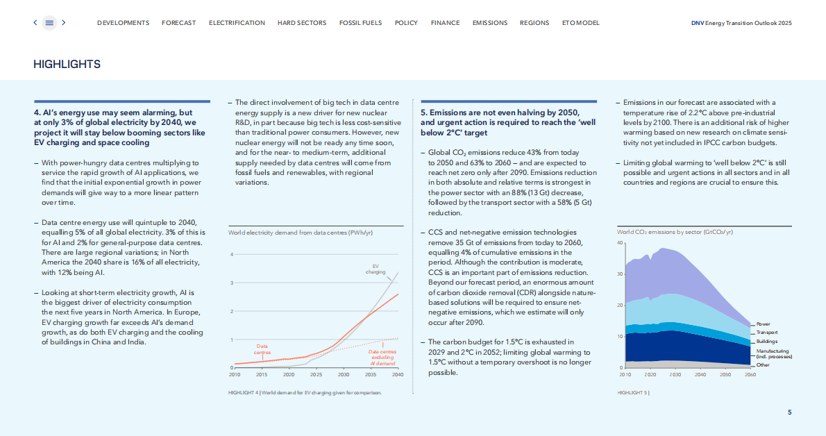 挪威船级社DNV：全球能源转型展望2025&mdash;全球和区域预测至2060 第5页