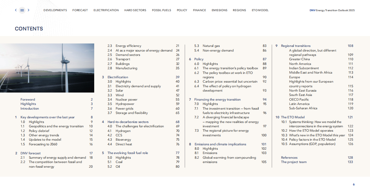挪威船级社DNV：全球能源转型展望2025&mdash;全球和区域预测至2060 第6页
