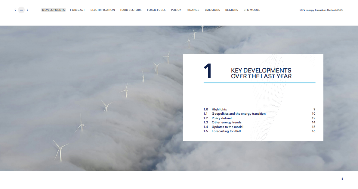 挪威船级社DNV：全球能源转型展望2025&mdash;全球和区域预测至2060 第8页