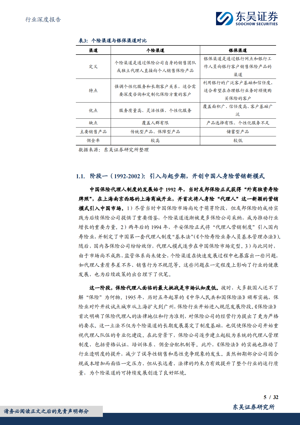 东吴证券：保险Ⅱ行业深度报告：中国个险渠道三十年&mdash;&mdash;从&ldquo;人海战术&rdquo;到价值驱动的转型升级之路 第5页