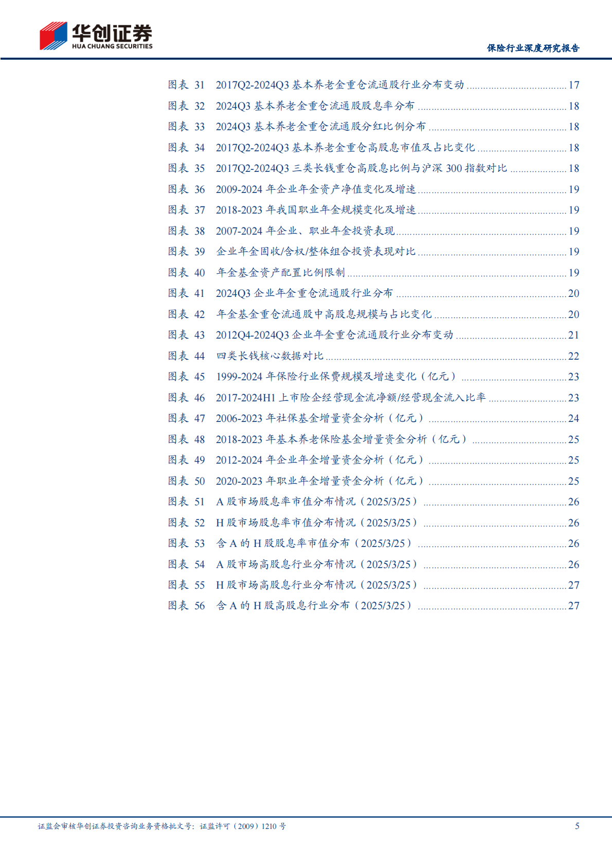 华创证券：保险行业深度研究报告：从重仓看中长期资金入市 第5页