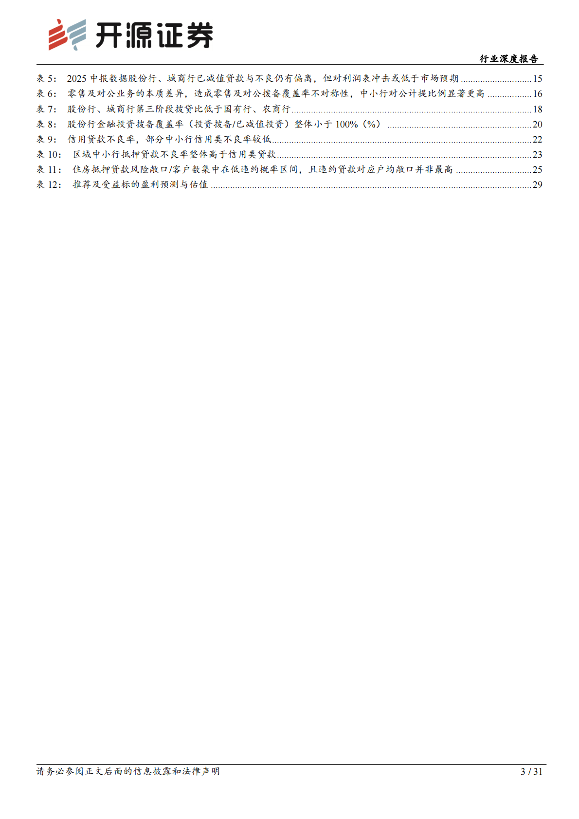 开源证券：银行行业深度报告：零售风险及新规影响有限，兼论信贷去抵押化 第3页