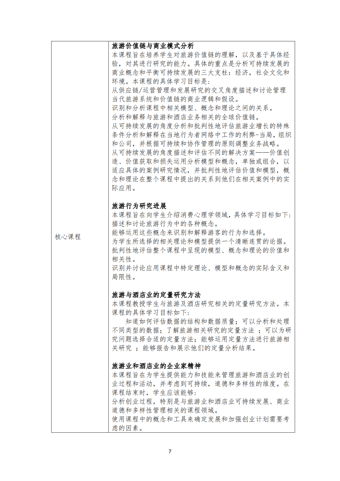 2025中国高校旅游学科硕士教育质量与产学研融合发展趋势报告附录&mdash;&mdash;全球高校旅游产业学科内容调查 第8页