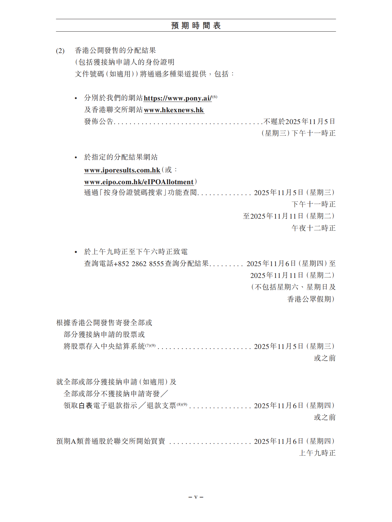 小马智行招股说明书 第6页