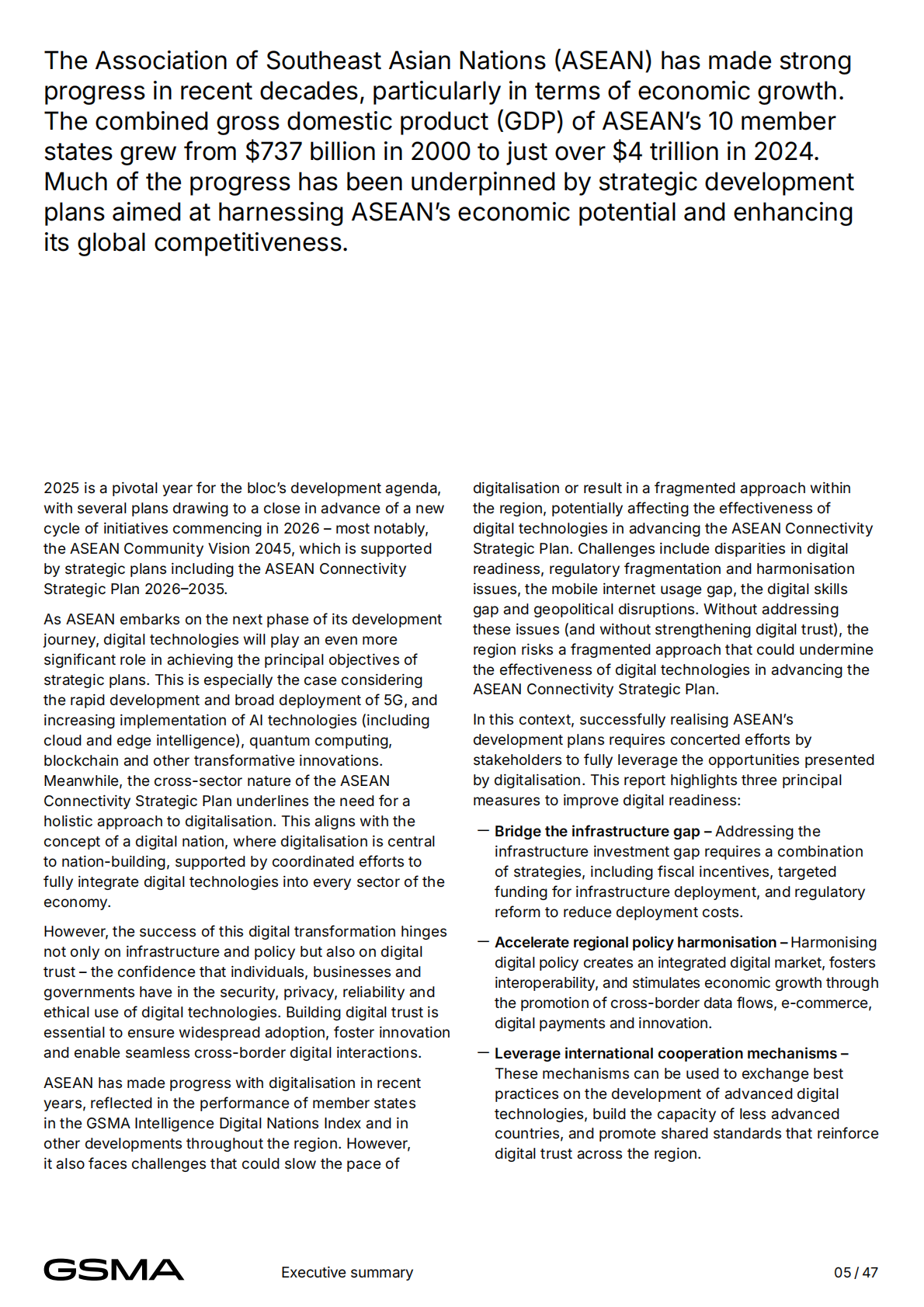 GSMA：2025年数字国家报告（英文） 第5页