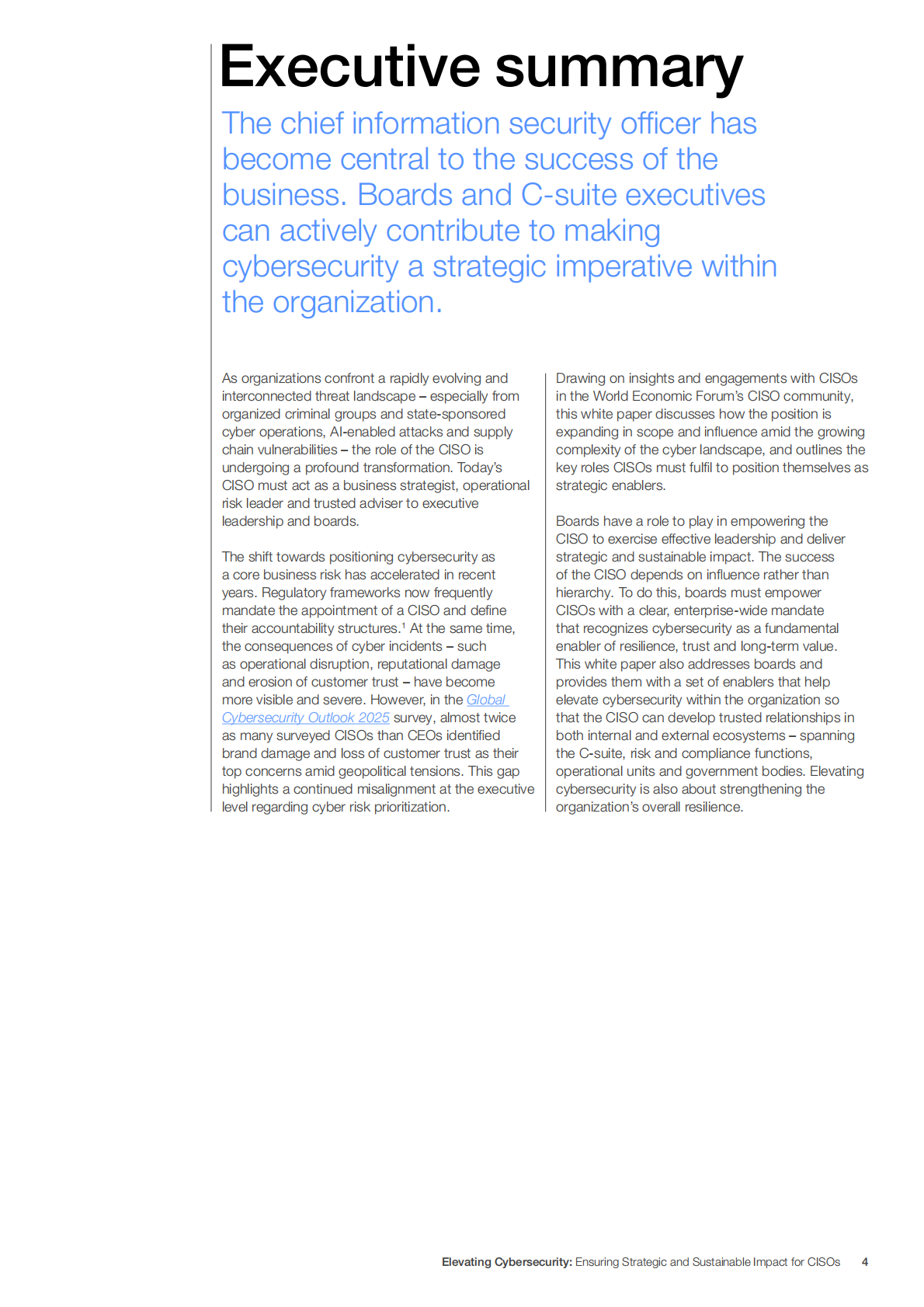 提升网络安全_确保首席信息安全官实现战略性与可持续影响（英文） 第4页