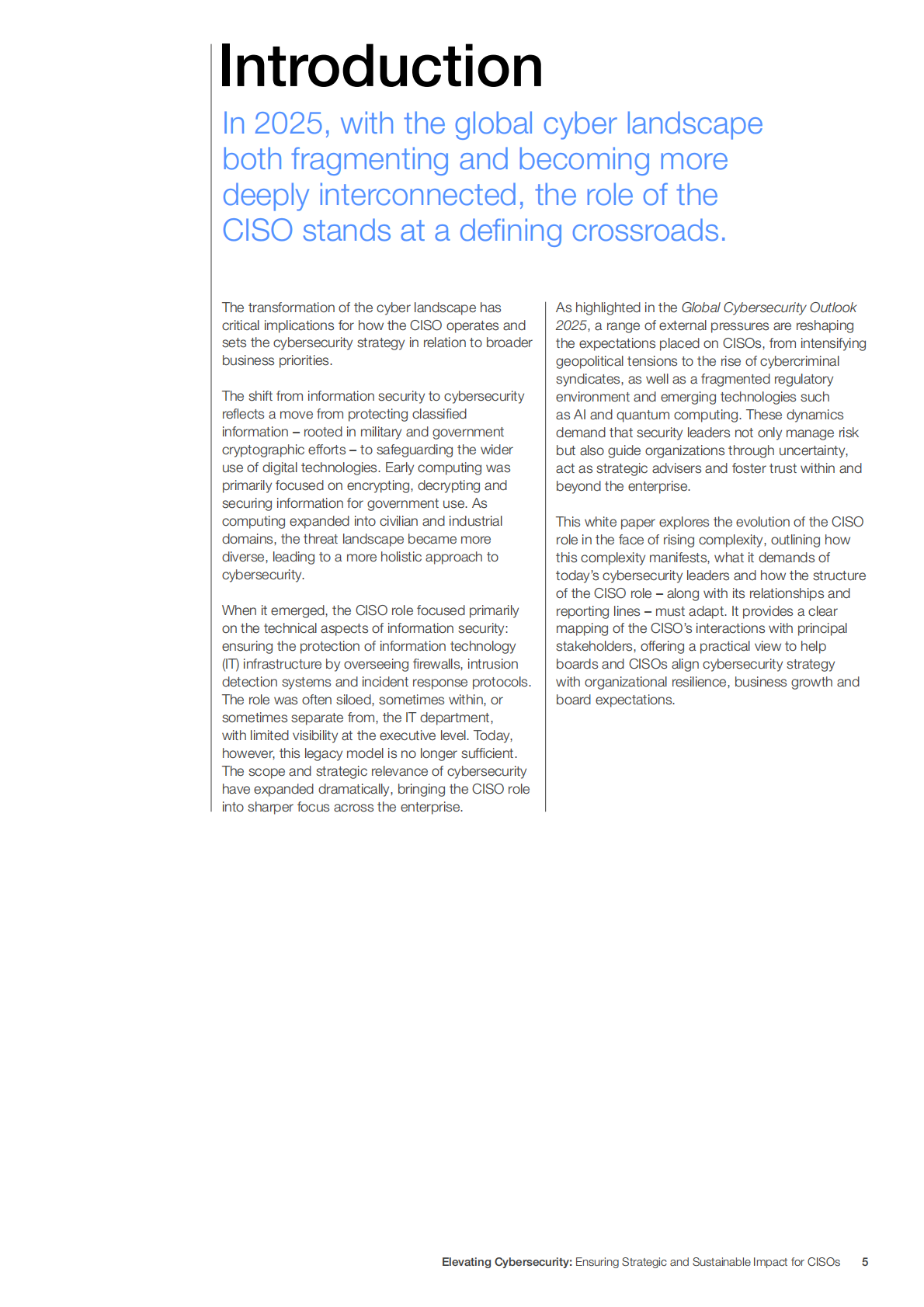 提升网络安全_确保首席信息安全官实现战略性与可持续影响（英文） 第5页