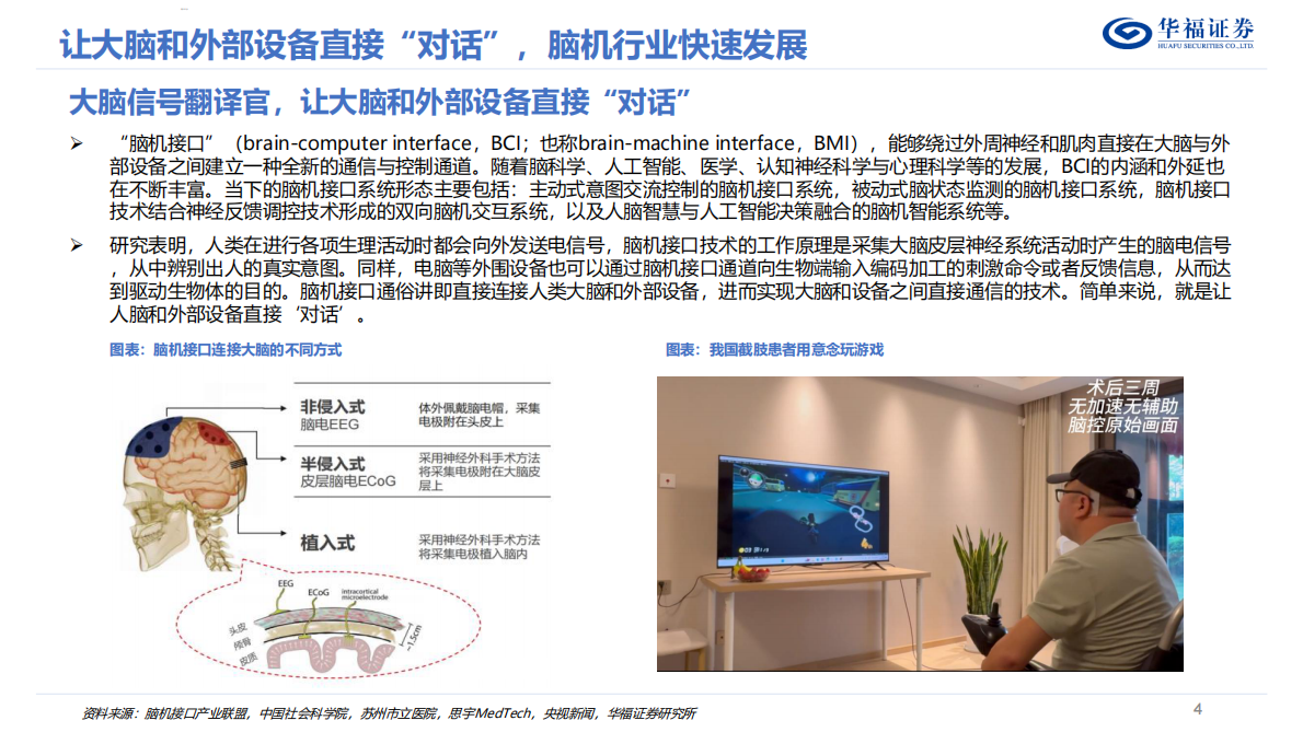 华福证券：脑机接口行业深度系列报告&mdash;&mdash;&ldquo;十五五&rdquo;重点赛道，脑机接口有望迎来新机遇 第4页