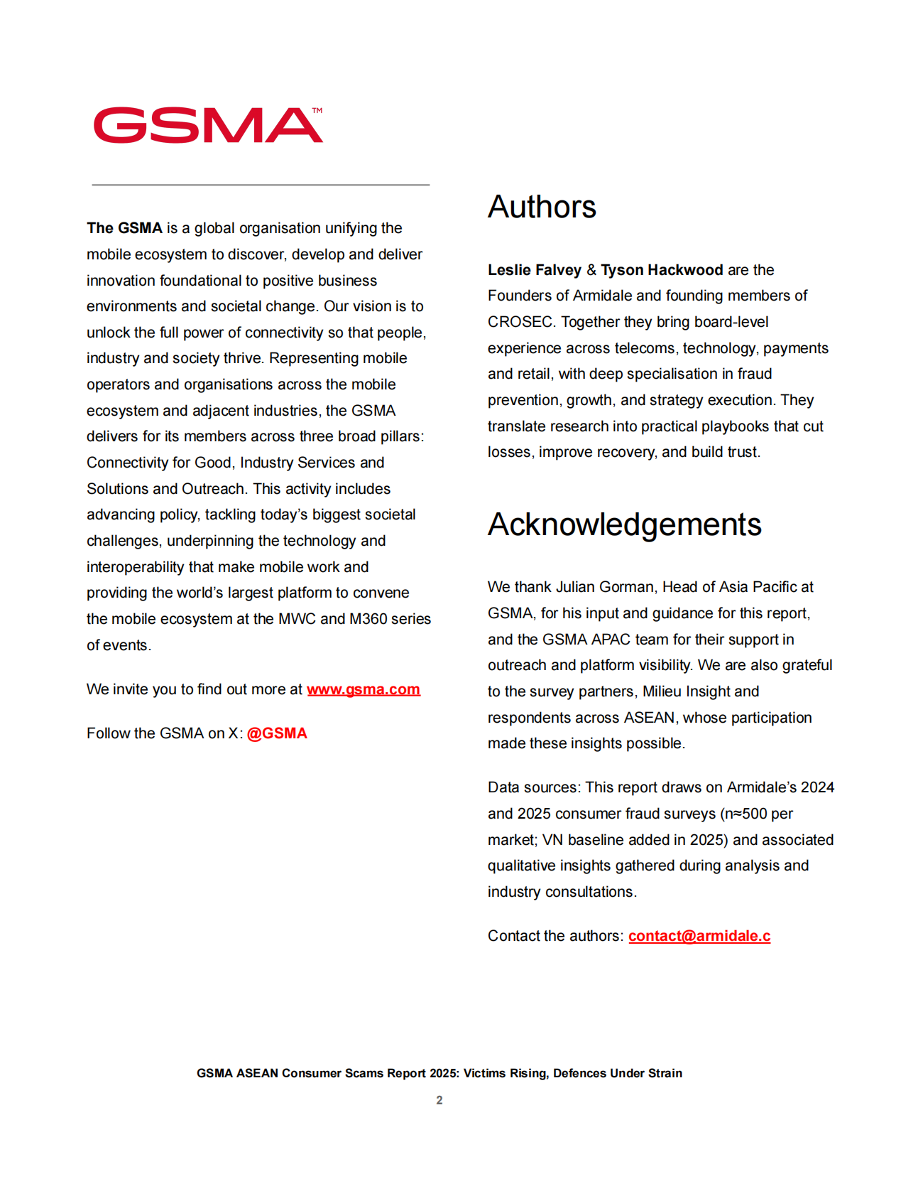 GSMA：2025年东盟数字欺诈报告（英文） 第2页