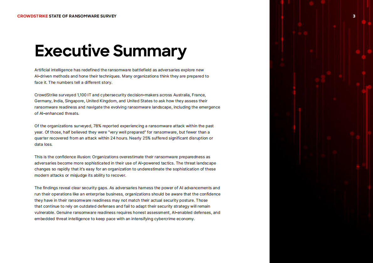 CROWDSTRIKE：2025年勒索软件状况调查报告（英文版） 第3页