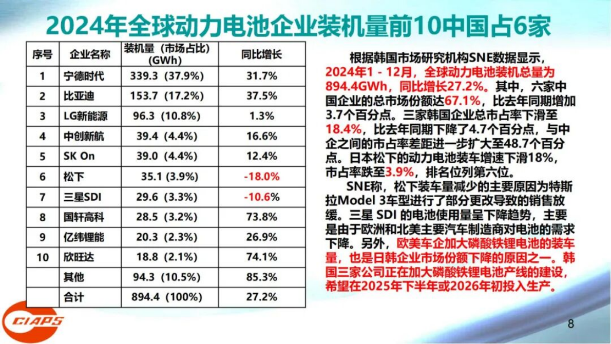 刘彦龙：2025年我国锂离子电池产业发展形势报告 第8页