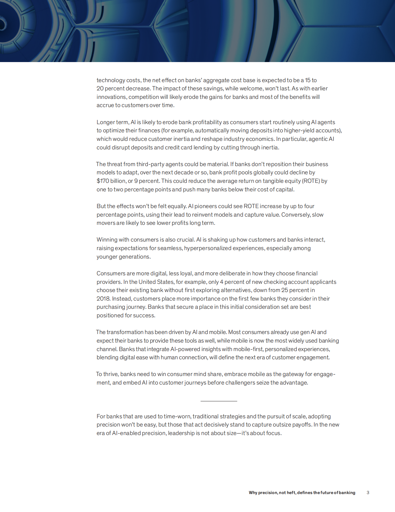 麦肯锡：2025年全球银行业年鉴：为什么精准而非份量决定了银行业的未来报告（英文版） 第4页