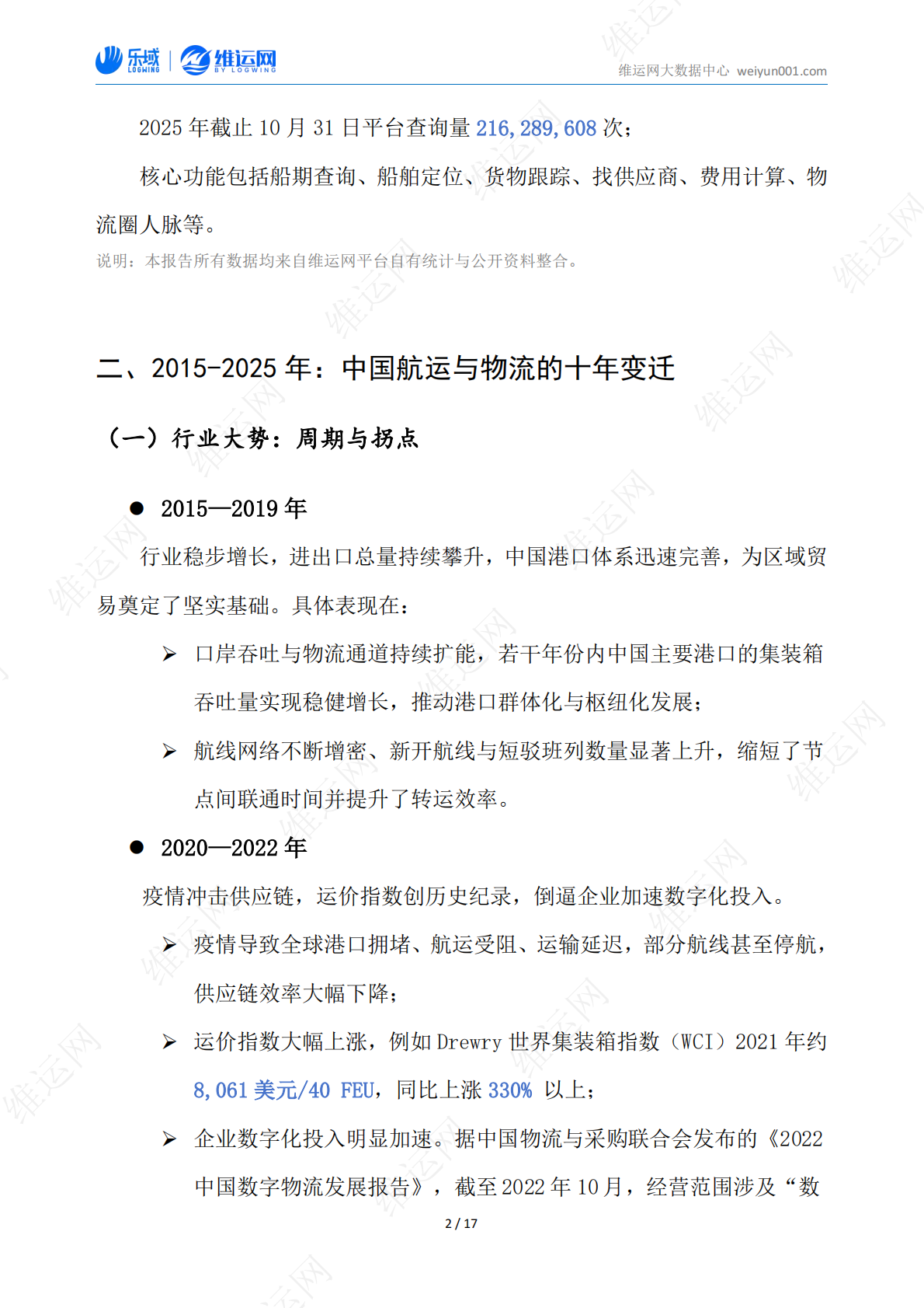 维运网：十年航运数据洞察白皮书（2015-2025） 第4页
