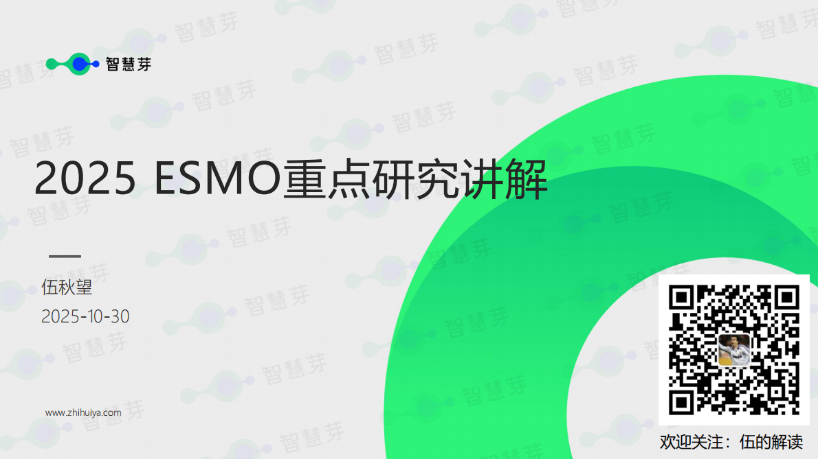 智慧芽：2025 ESMO解读报告 第1页
