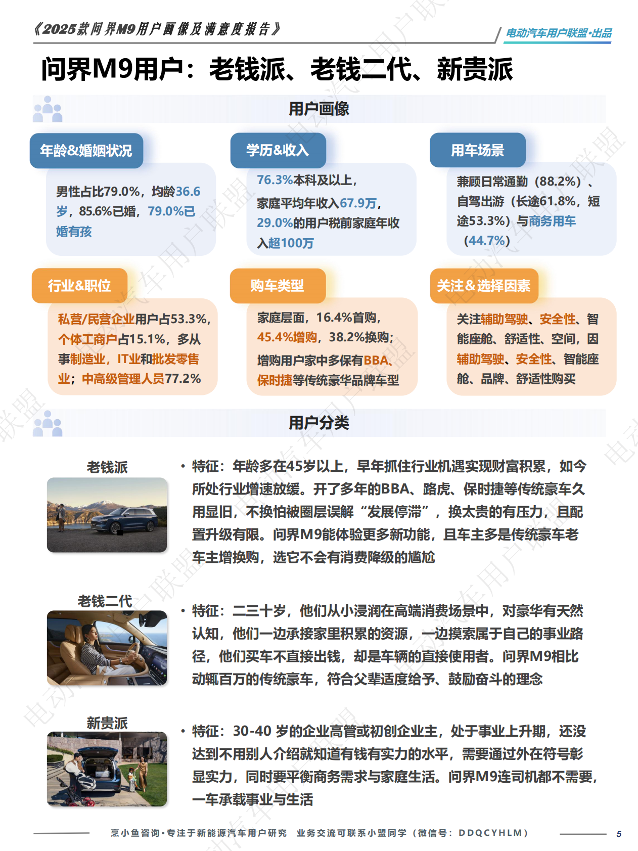 电动汽车用户联盟：2025款问界M9用户画像及满意度报告 第5页