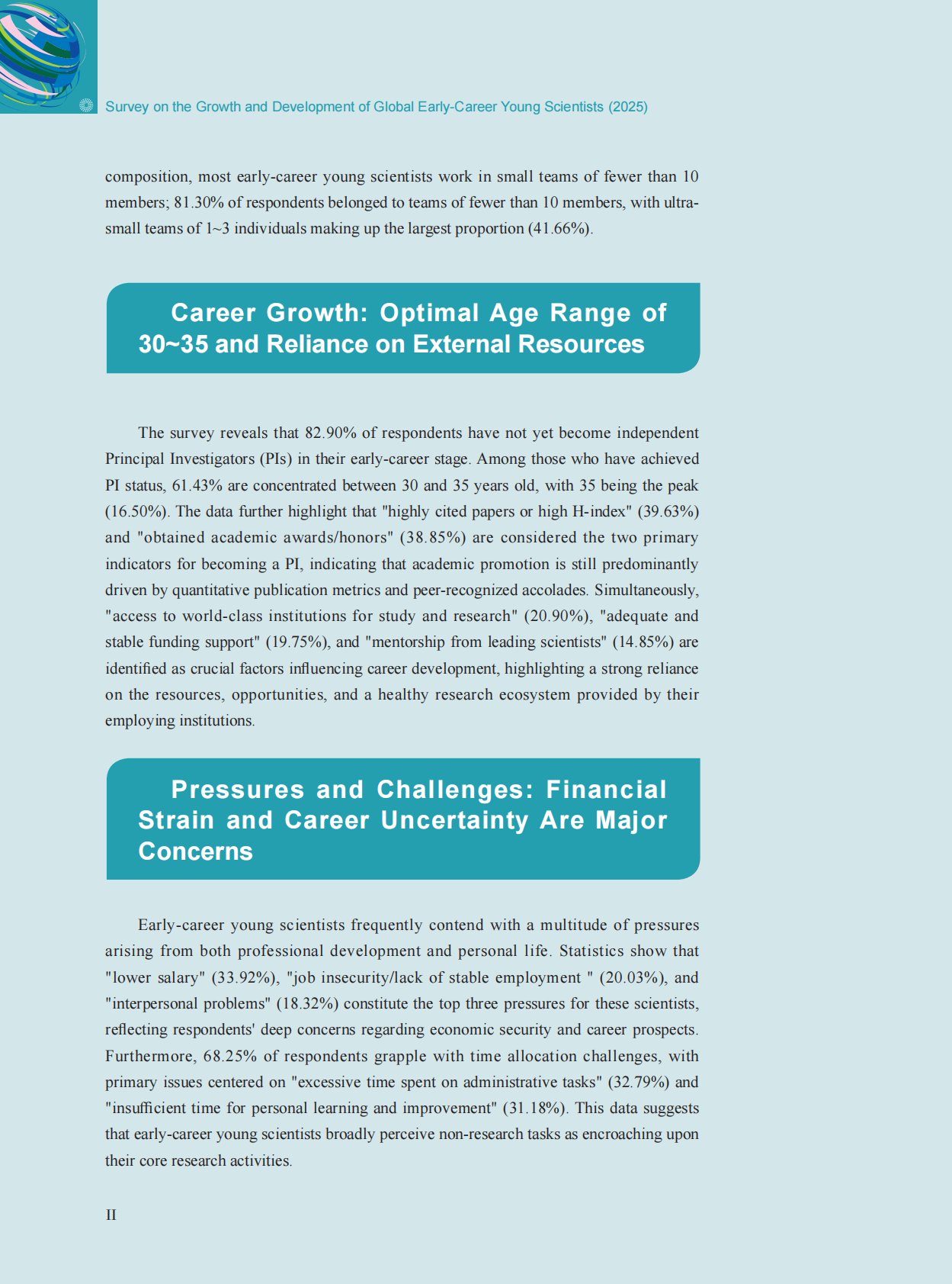 世界青年科学家联合会：2025全球职业早期青年科学家成长发展调查报告（英文） 第7页