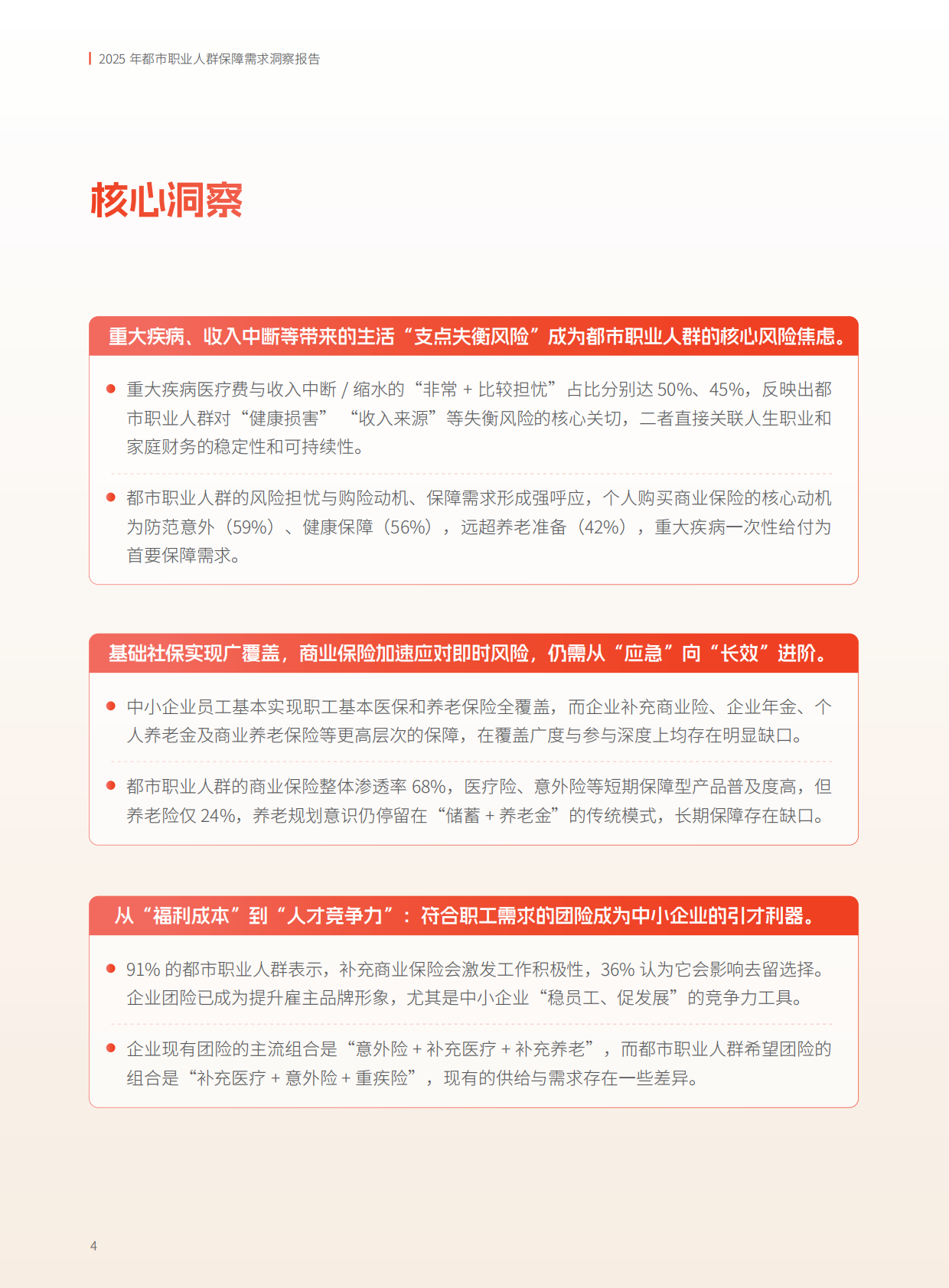 益普索：2025年都市职业人群保障需求洞察报告 第5页