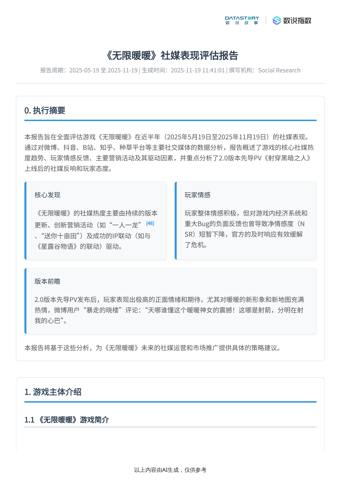 数说故事：《无限暖暖》社媒热度、反馈及运营策略分析 第2页