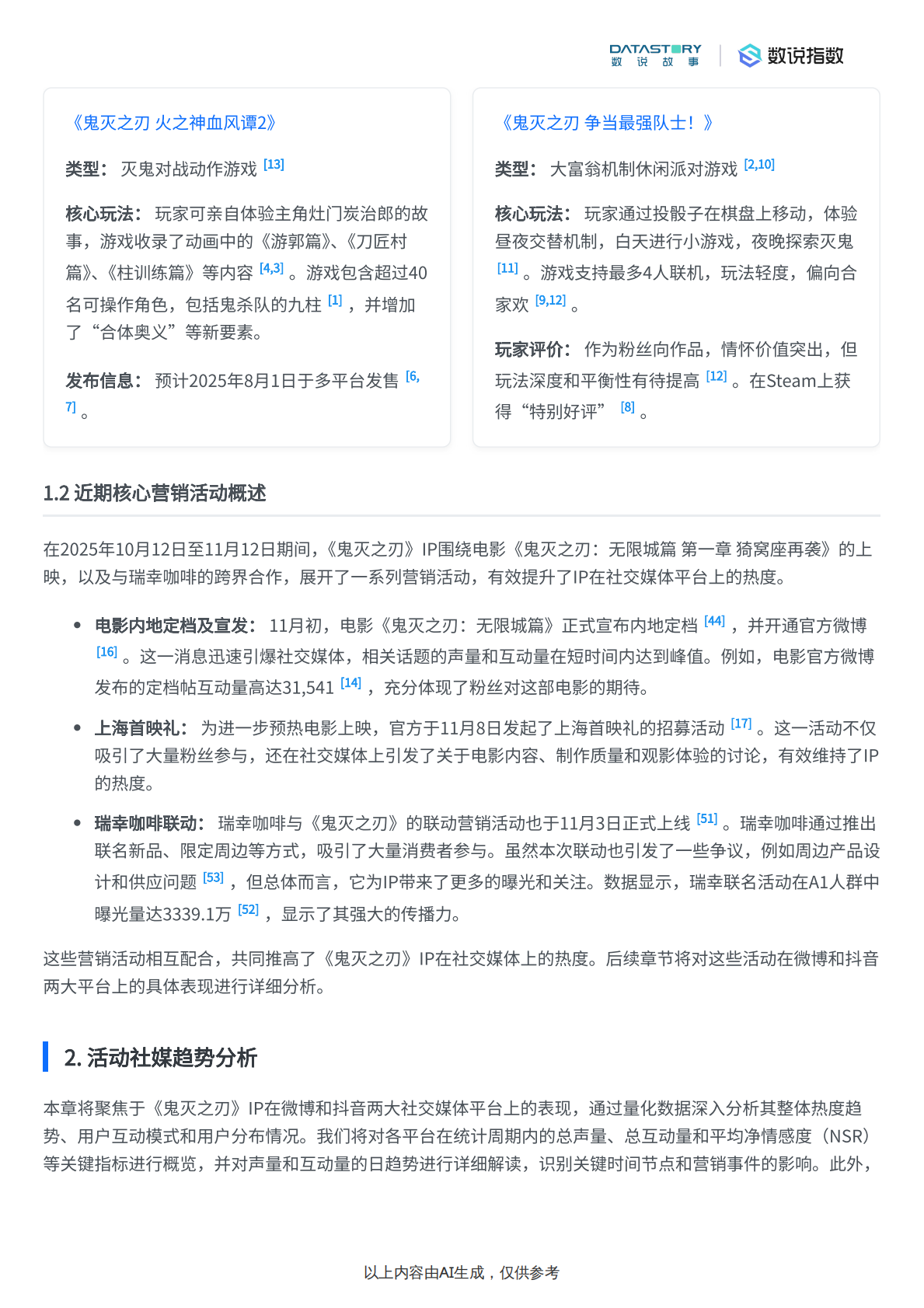 数说故事：鬼灭之刃游戏近期营销事件及热度反馈分析 第3页