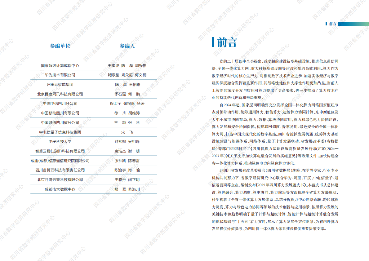 武威市营商环境建设局：四川省算力发展蓝皮书(2025) 第3页