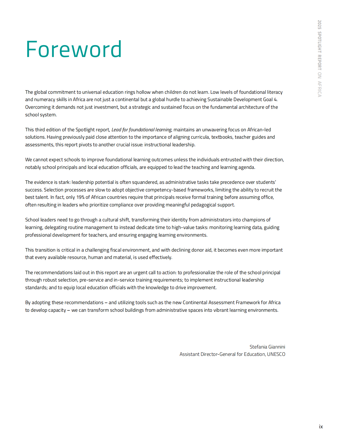 2025非洲基础教育完成率与奠基性学习聚焦报告：以领导力撬动基础学习（英文） 第7页