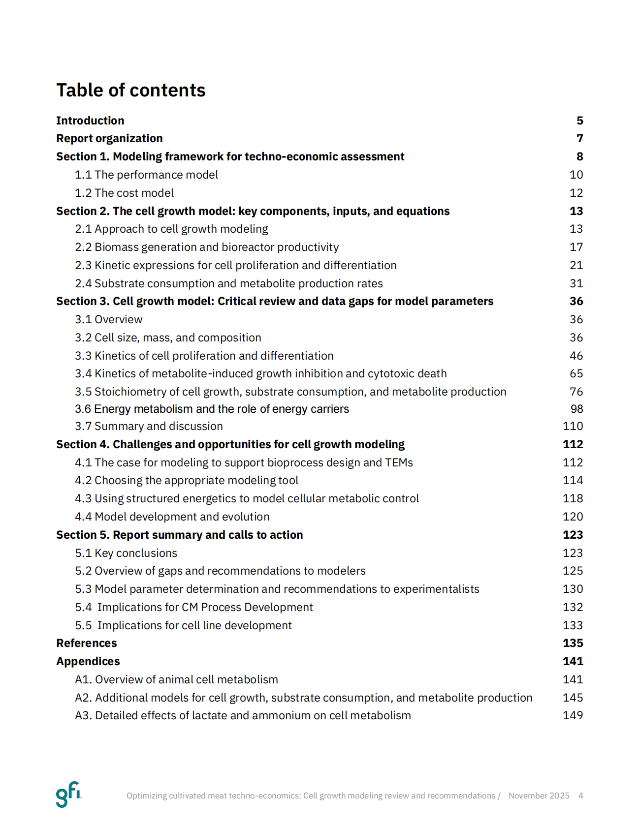 Good Food Institute：2025年优化培养肉技术经济学：细胞生长建模综述与建议报告（英文版） 第4页