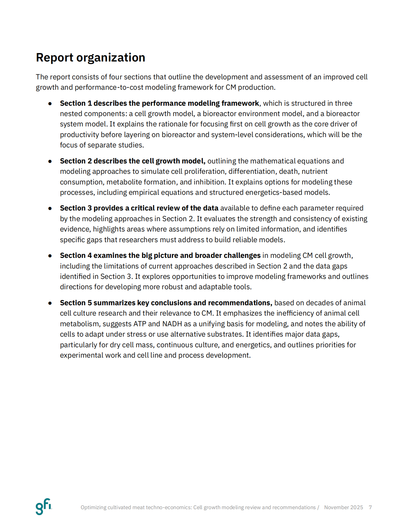 Good Food Institute：2025年优化培养肉技术经济学：细胞生长建模综述与建议报告（英文版） 第7页