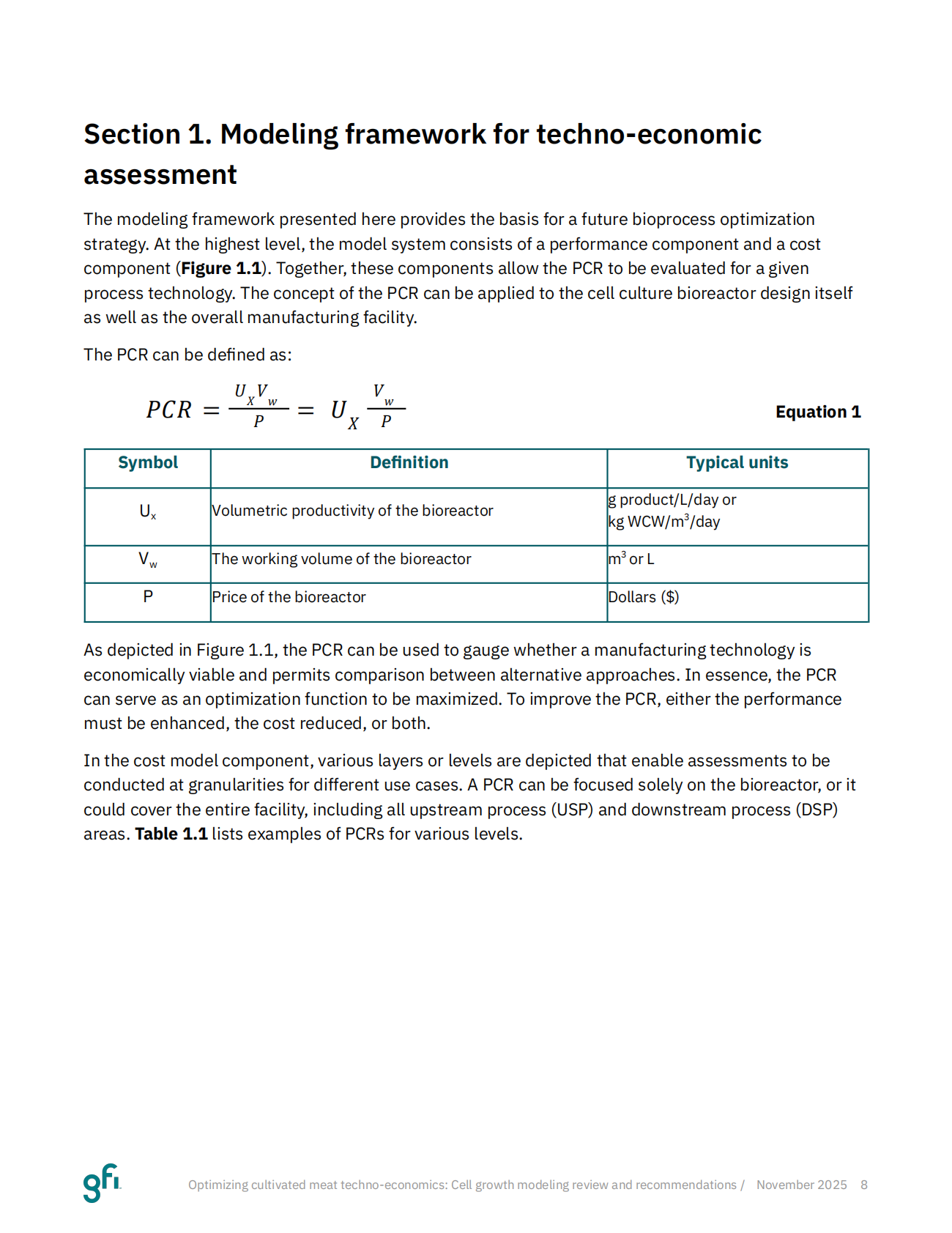 Good Food Institute：2025年优化培养肉技术经济学：细胞生长建模综述与建议报告（英文版） 第8页