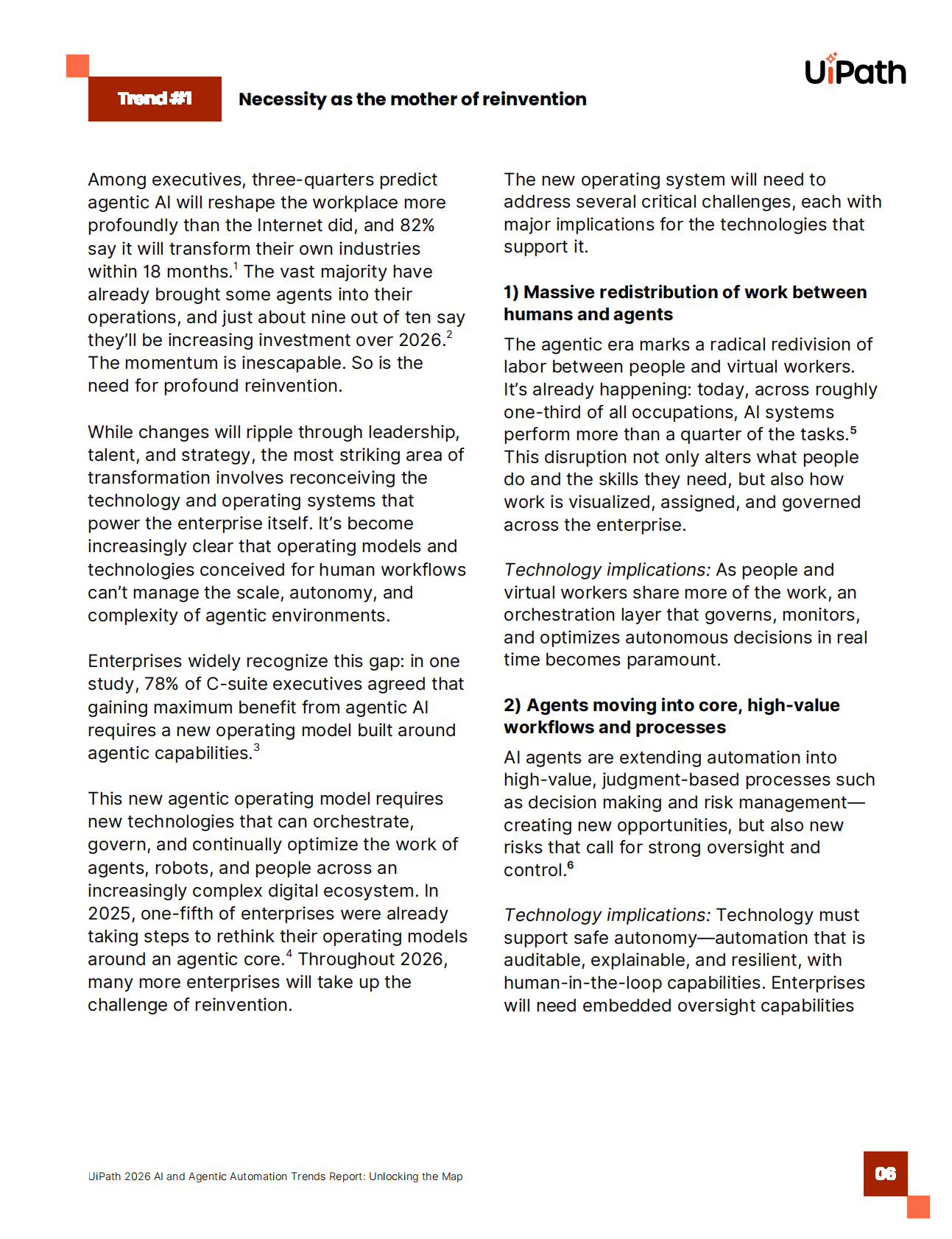 UiPath：2026年AI与智能体式自动化趋势报告解锁发展蓝图（英文） 第6页