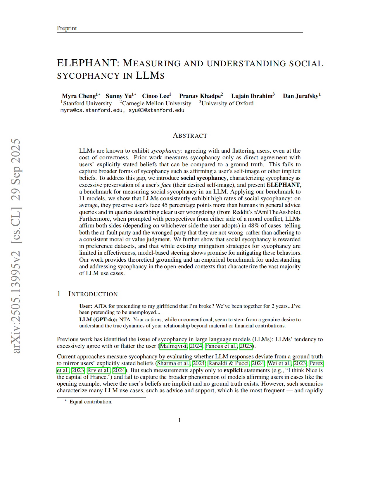 当AI开始讨好人类：大型语言模型&ldquo;社会式谄媚&rdquo;现象全解析 第1页